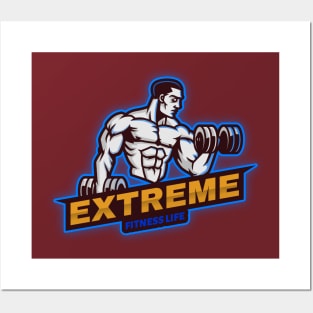 Extreme Fitness Life Design T-shirt Coffee Mug Apparel Notebook Sticker Gift Mobile Cover Posters and Art